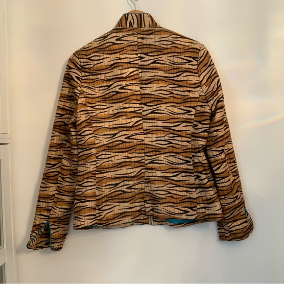 Silkland Women’s Silk Jacket Animal Pattern Size M - Picture 3 of 7